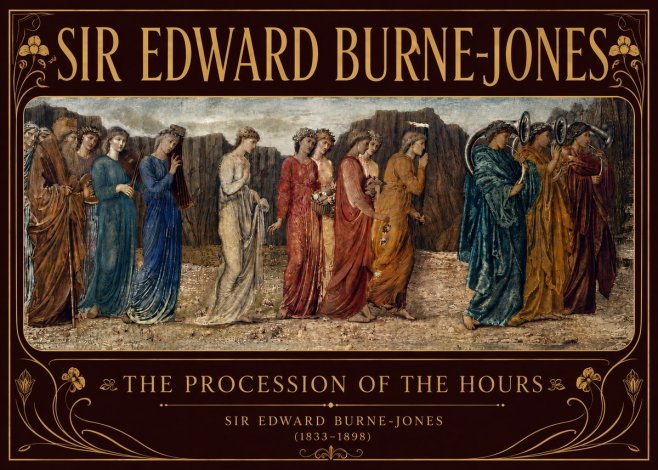 Edward Burne-Jones The Procession of the Hours No6 - Affiche