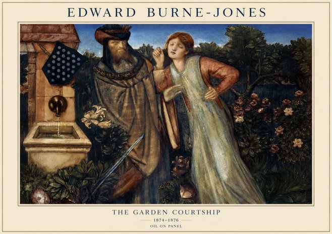 Edward Burne-Jones The Garden Courtship No1 - Affiche