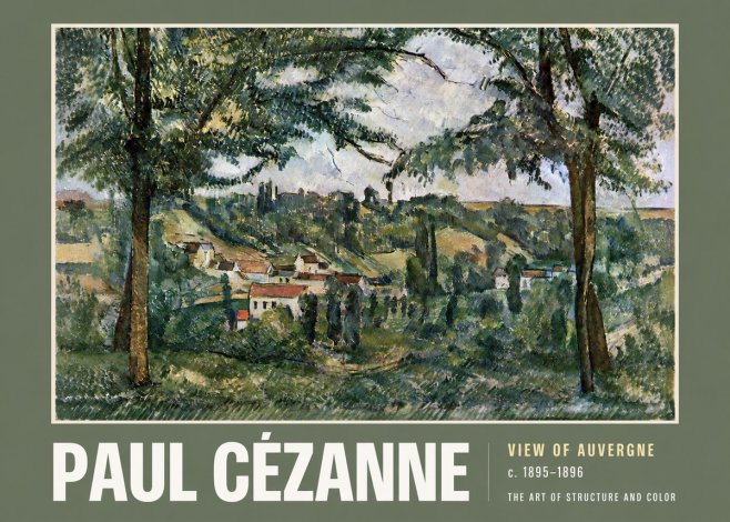 Paul Cézanne View of Auvergne No2 - Affiche