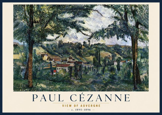 Paul Cézanne View of Auvergne No3 - Affiche