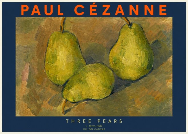 Paul Cézanne Three Pears No2 - Affiche