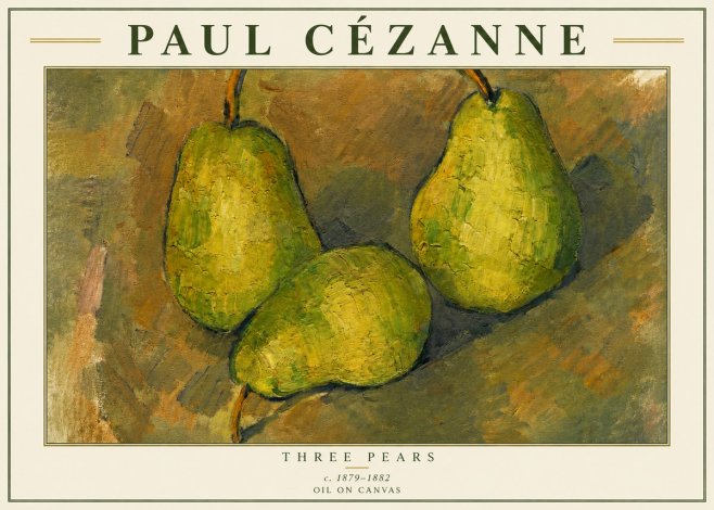 Paul Cézanne Three Pears No3 - Affiche