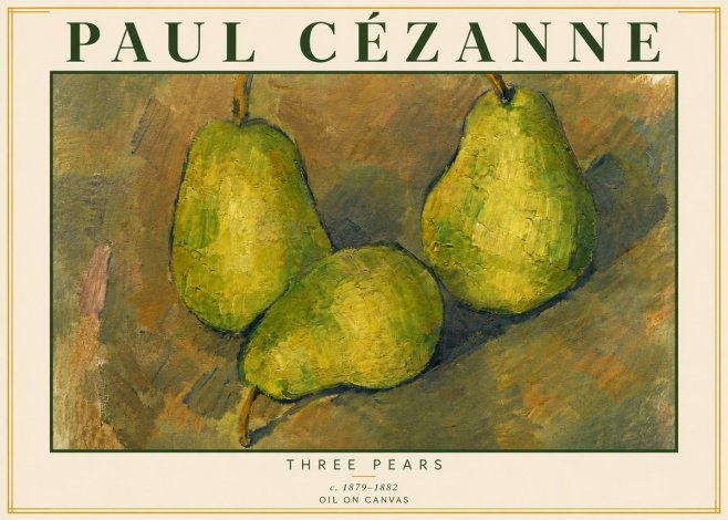 Paul Cézanne Three Pears No6 - Affiche