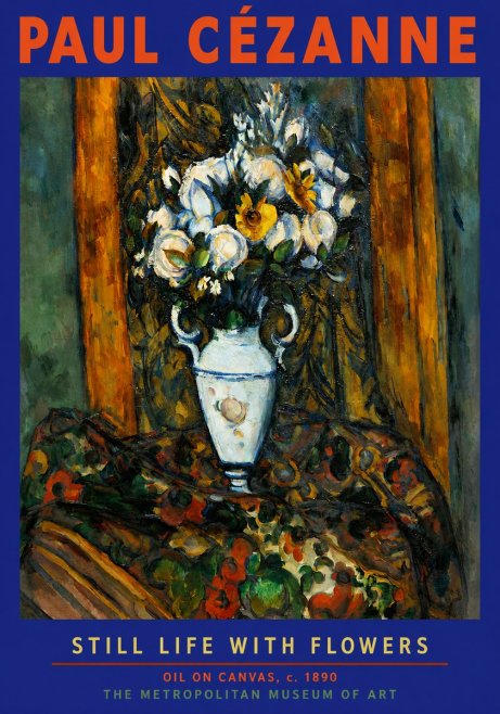Paul Cézanne Still Life with Flowers No2 - Affiche