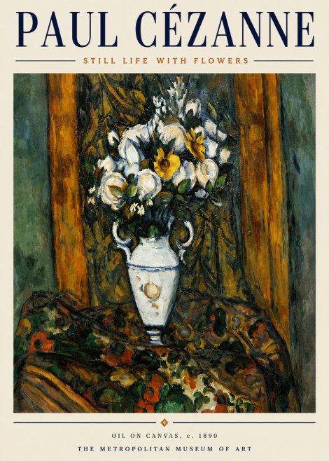 Paul Cézanne Still Life with Flowers No5 - Affiche