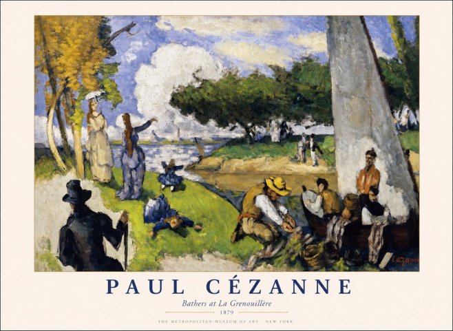 Paul Cézanne Bathers at La Grenouillère No1 - Affiche