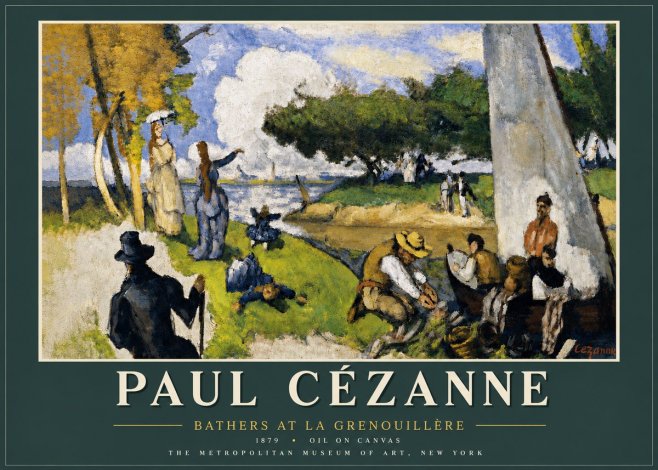 Paul Cézanne Bathers at La Grenouillère No5 - Affiche