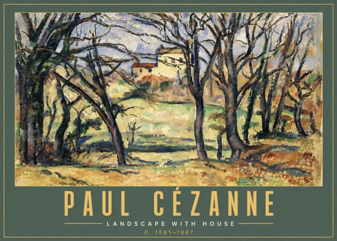 Paul Cézanne Landscape with House No6 - Affiche