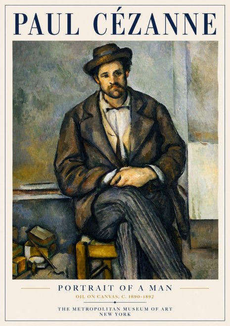 Paul Cézanne Portrait of a Man III No5 - Affiche