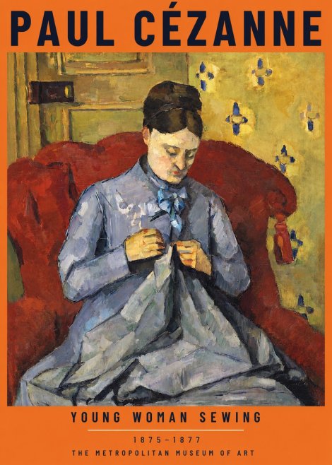 Paul Cézanne Young Woman Sewing No2 - Affiche