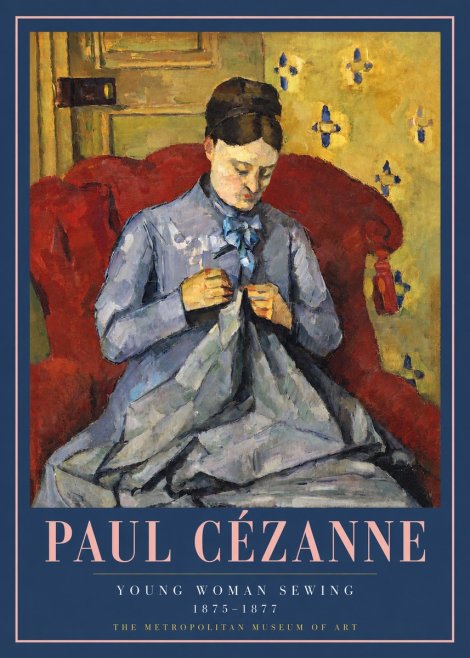 Paul Cézanne Young Woman Sewing No3 - Affiche