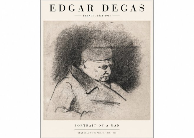 Edgar Degas Portrait of a Man No1 - Affiche