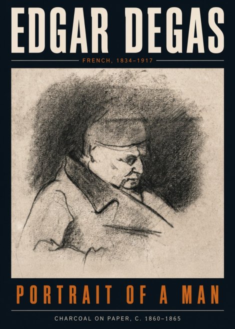 Edgar Degas Portrait of a Man No3 - Affiche