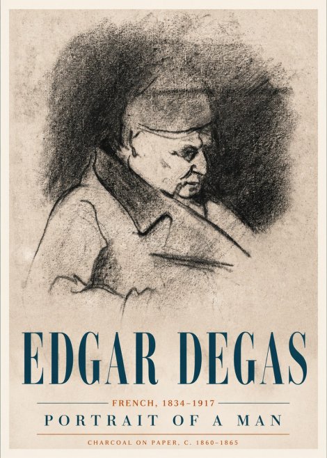 Edgar Degas Portrait of a Man No4 - Affiche
