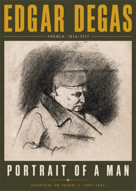 Edgar Degas Portrait of a Man No5 - Affiche