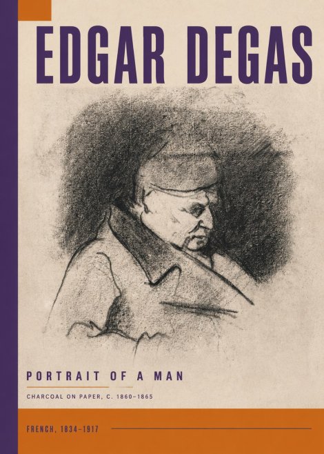 Edgar Degas Portrait of a Man No6 - Affiche