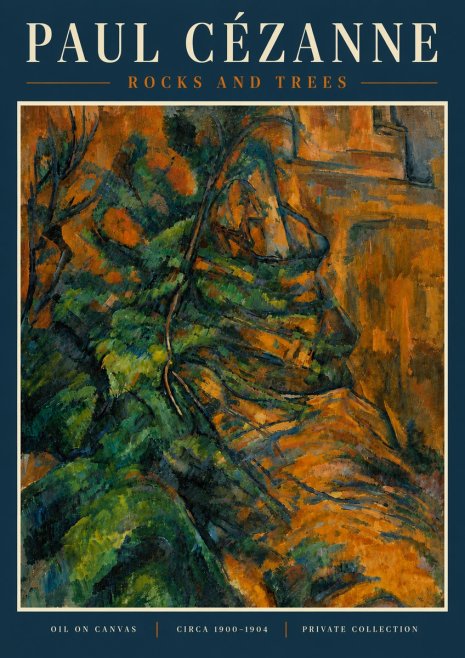 Paul Cézanne Rocks and Trees IV No6 - Affiche