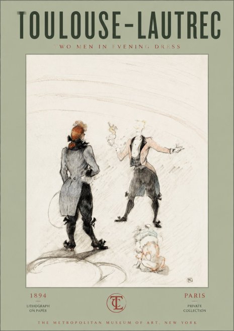 Toulouse-Lautrec Two Men in Evening Dress No2 - Affiche