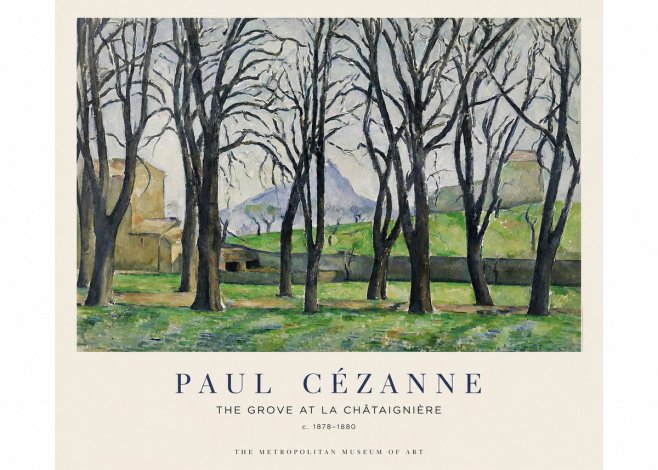 Paul Cézanne The Grove at La Châtaignière No1 - Affiche