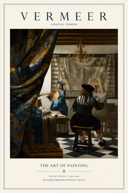 Vermeer The Art of Painting No1 - Affiche