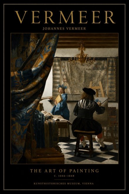 Vermeer The Art of Painting No3 - Affiche