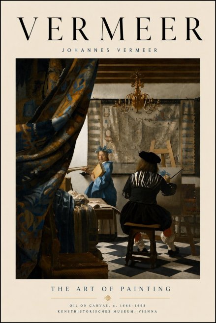Vermeer The Art of Painting No6 - Affiche