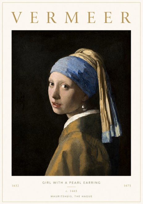 Vermeer Girl with a Pearl Earring II No2 - Affiche