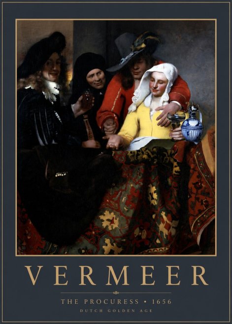 Vermeer The Procuress No2 - Affiche