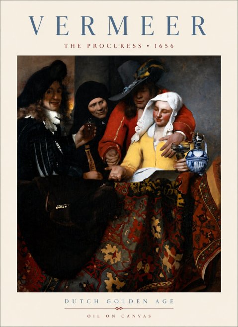 Vermeer The Procuress No5 - Affiche
