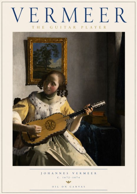 Vermeer The Guitar Player No2 - Affiche