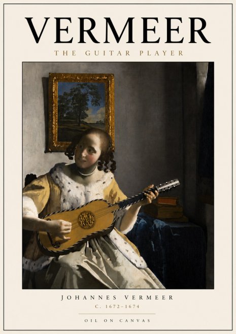 Vermeer The Guitar Player No4 - Affiche