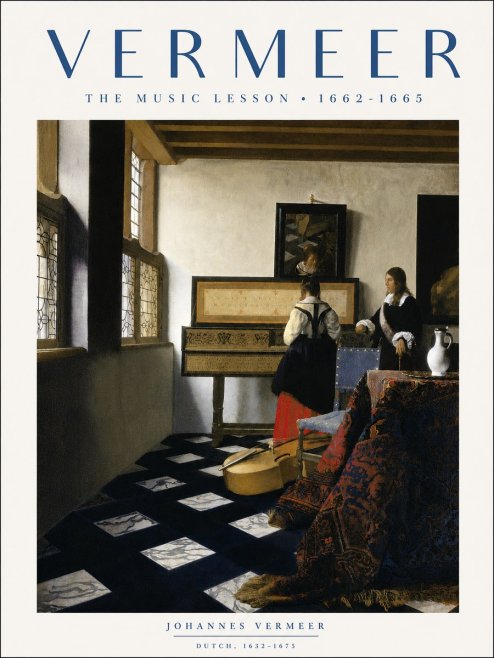 Vermeer The Music Lesson No2 - Affiche