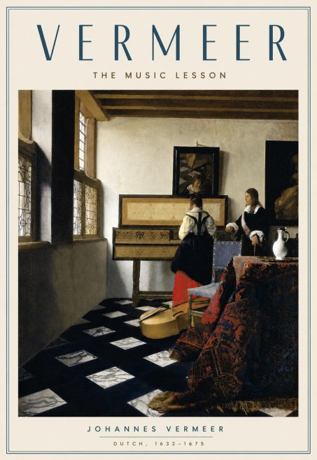 Vermeer The Music Lesson No3 - Affiche