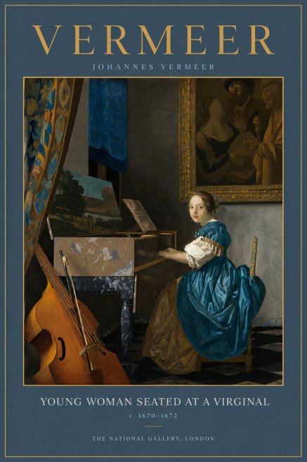 Vermeer Young Woman Seated at a Virginal No2 - Affiche