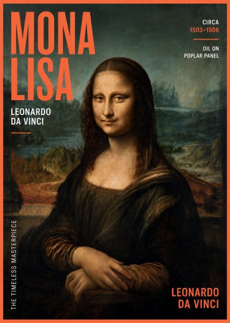 Leonardo da Vinci Mona Lisa No6 - Affiche