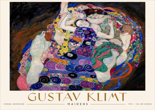 Klimt Maidens No6 - Affiche