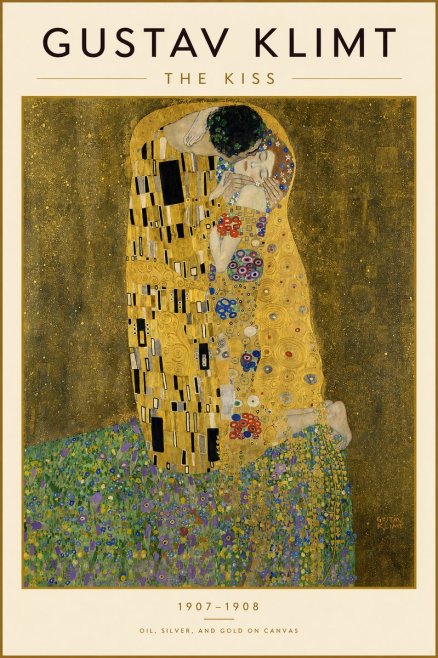 Klimt The Kiss No5 - Affiche