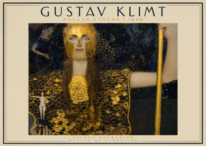 Klimt Pallas Athene No3 - Affiche