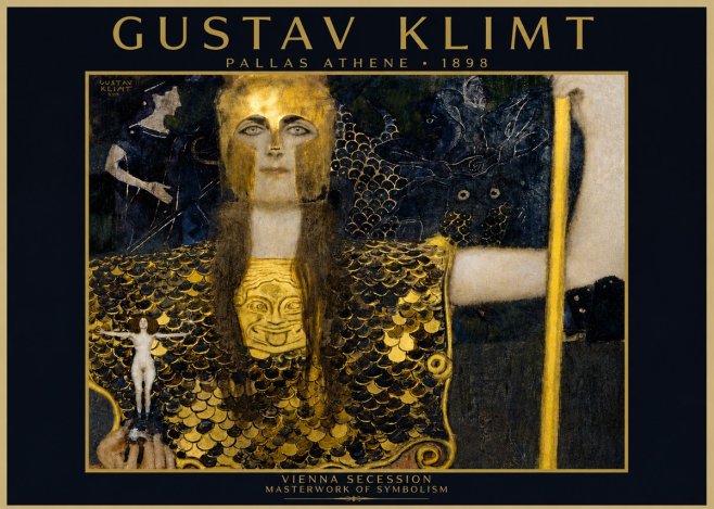 Klimt Pallas Athene No4 - Affiche