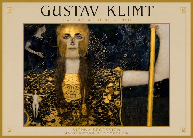 Klimt Pallas Athene No6 - Affiche