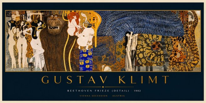 Klimt Beethoven Frieze (Detail) No2 - Affiche