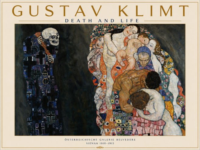 Klimt Death and Life No4 - Affiche