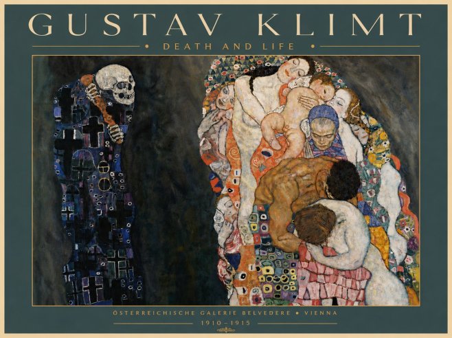 Klimt Death and Life No6 - Affiche