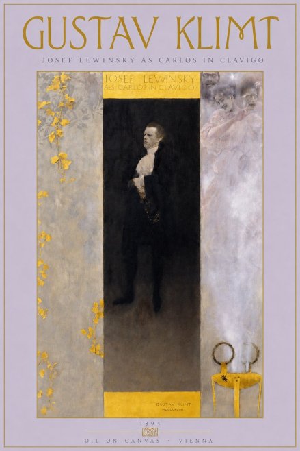 Klimt Josef Lewinsky as Carlos in Clavigo No4 - Affiche