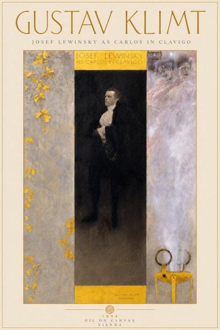 Klimt Josef Lewinsky as Carlos in Clavigo No6 - Affiche