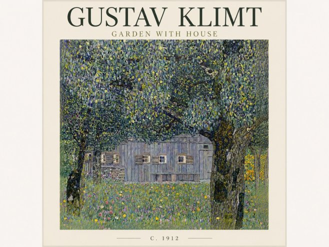 Klimt Garden with House No3 - Affiche