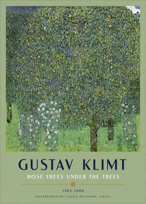 Klimt Rose Trees Under the Trees No2 - Affiche