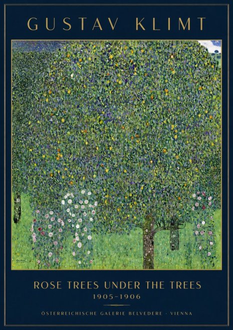 Klimt Rose Trees Under the Trees No3 - Affiche