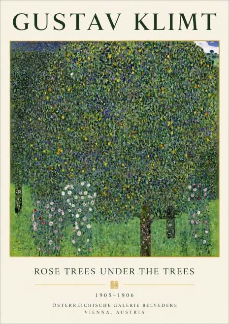 Klimt Rose Trees Under the Trees No4 - Affiche