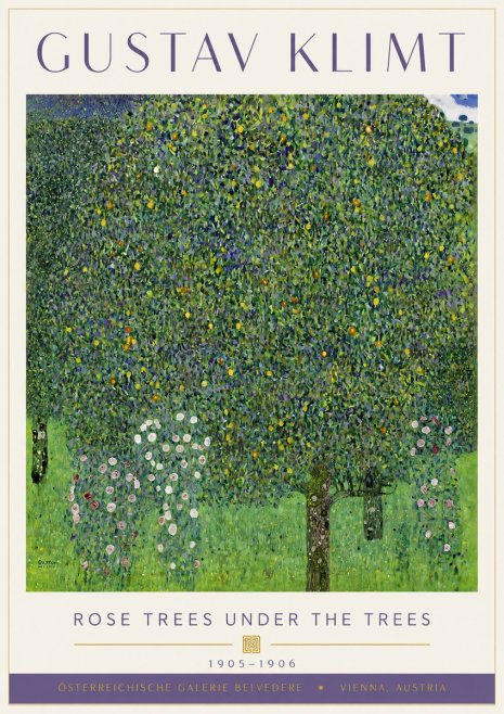 Klimt Rose Trees Under the Trees No6 - Affiche
